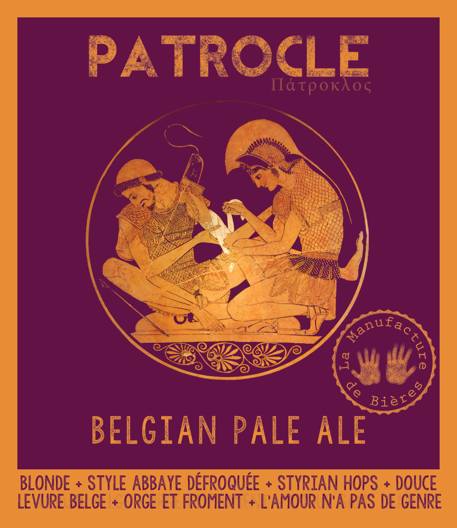 étiquette de Patrocle Belgian Pale Ale de la Manufacture de Bières