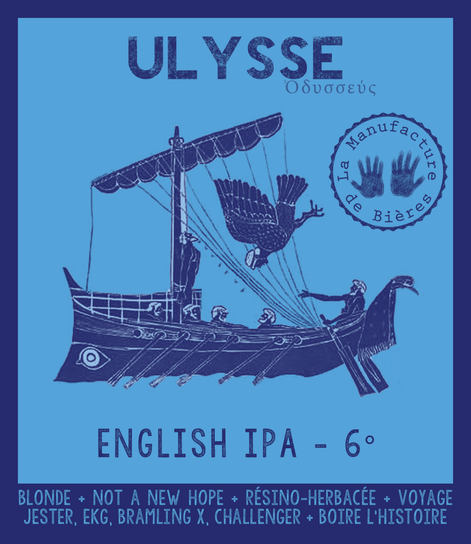 étiquette d'Ulysse English IPA de la Manufacture de Bières