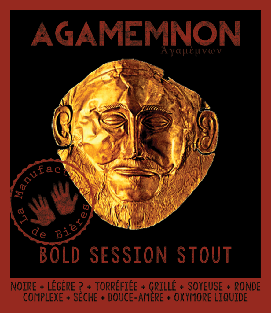 Etiquette de l'Agamemnon de la Manufacture de Bières