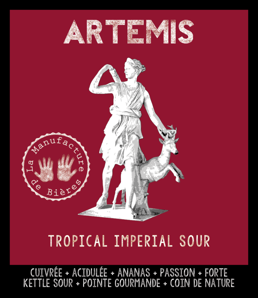 Etiquette de l'Artémis de la Manufacture de Bières