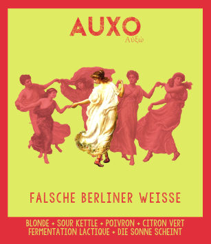 Etiquette de l'Auxo de la Manufacture de Bières