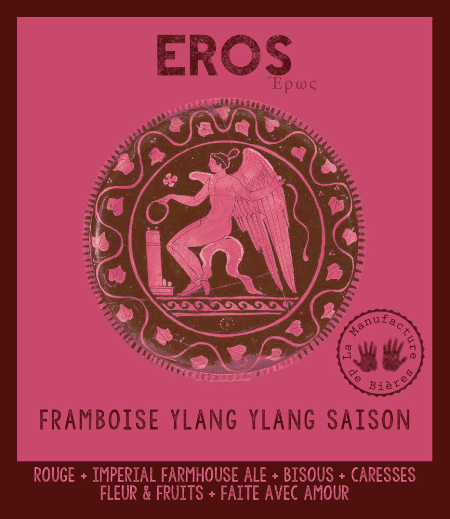 Etiquette de l'Eros de la Manufacture de Bières