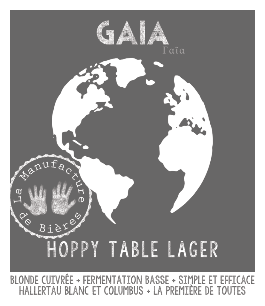 Etiquette de la Gaïa de la Manufacture de Bières