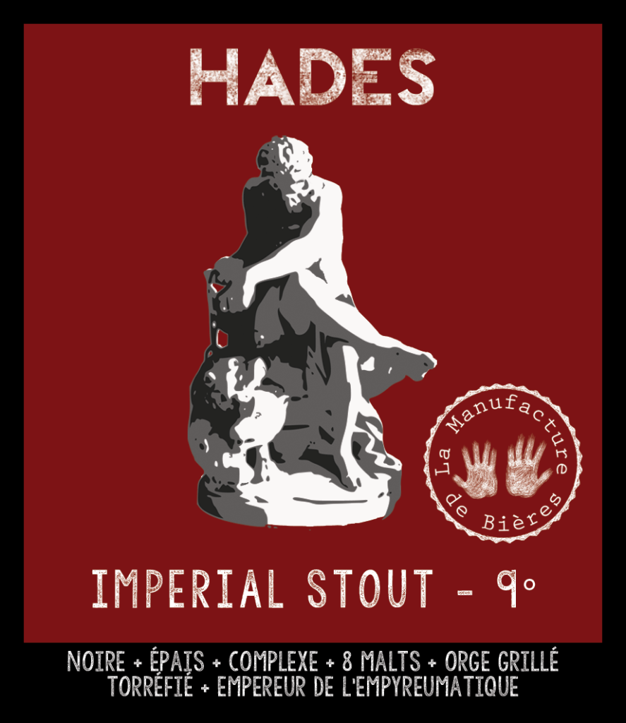 Etiquette de l'Hadès de la Manufacture de Bières