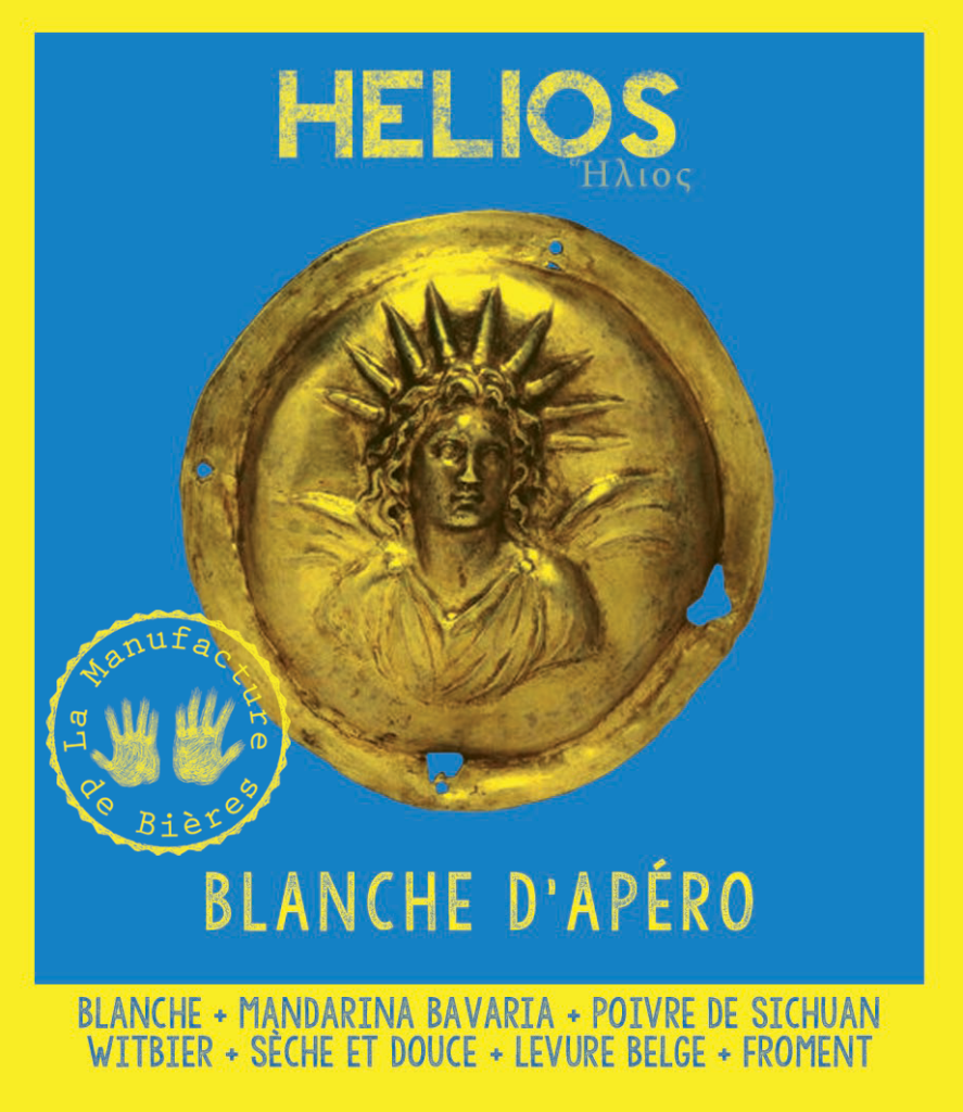 Etiquette de l'Hélios de la Manufacture de Bières